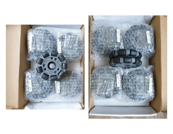 o: 100MM (4 inches) Double Plastic Omni Wheel Basic SET of 4 Pcs