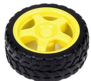 Smart Robot Car Plastic Tire Wheel-Yellow