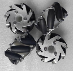 60mm Aluminum LEGO Compatible Mecanum Wheel Set (2 Left, 2 Right) Basic – 14159